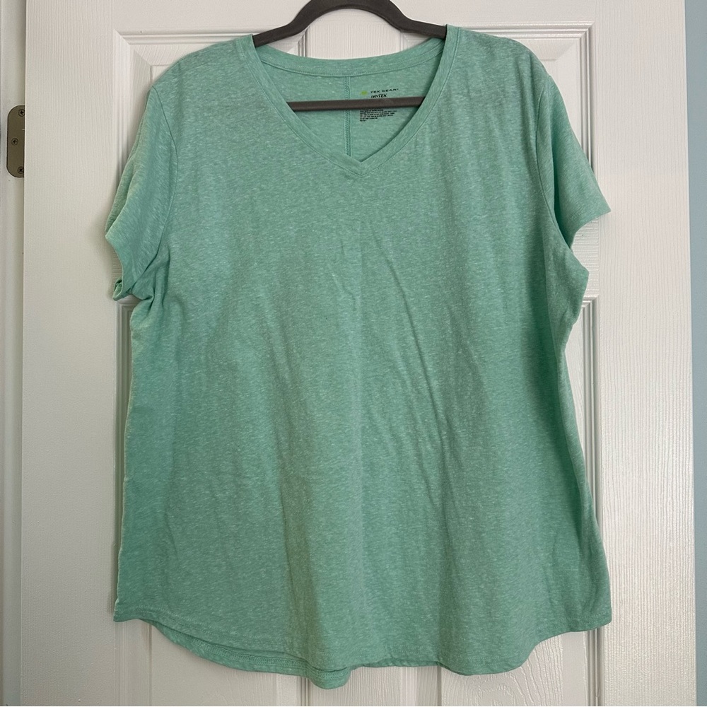 XXL super soft aquamarine athletic tee